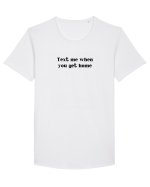text me when you get home Tricou mânecă scurtă guler larg Bărbat Skater