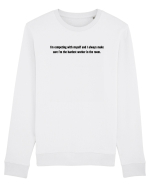 i m competing with myself... Bluză mânecă lungă Unisex Rise