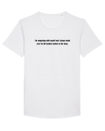 i m competing with myself... Tricou mânecă scurtă guler larg Bărbat Skater