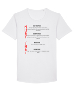 muat thai self Tricou mânecă scurtă guler larg Bărbat Skater