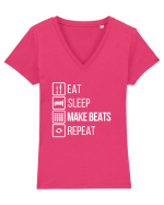 Make Beats Tricou mânecă scurtă guler V Damă Evoker