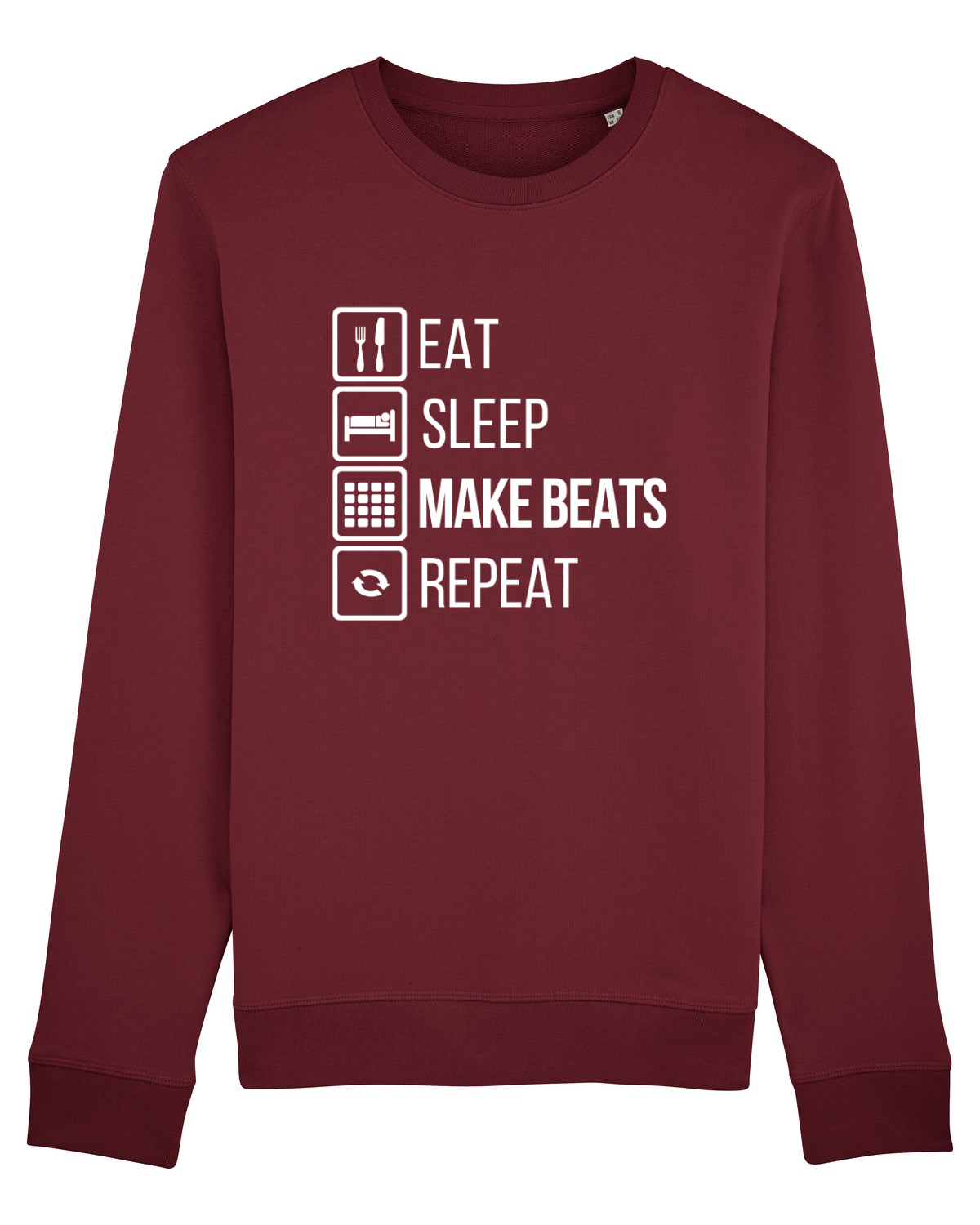 Bluză mânecă lungă Unisex Rise Burgundy