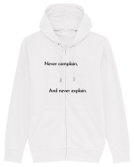 never complain... Hanorac cu fermoar Unisex Connector