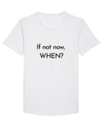 if not now when2 Tricou mânecă scurtă guler larg Bărbat Skater