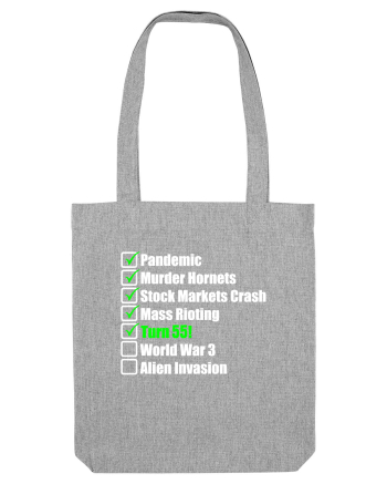 55 Year Old Funny Birthday Checklist Heather Grey
