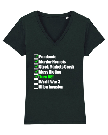 55 Year Old Funny Birthday Checklist Black