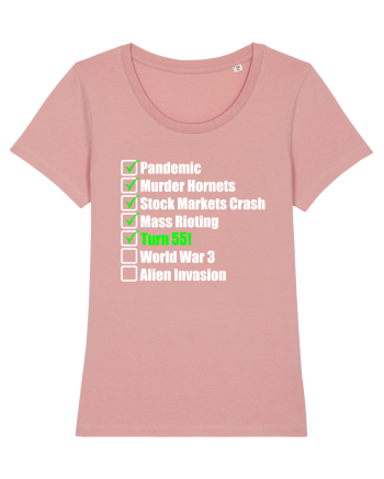 55 Year Old Funny Birthday Checklist Canyon Pink