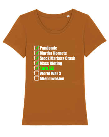 55 Year Old Funny Birthday Checklist Roasted Orange