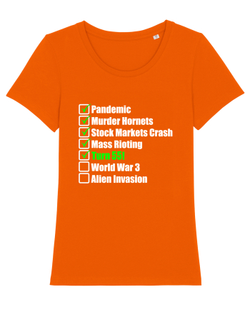 55 Year Old Funny Birthday Checklist Bright Orange
