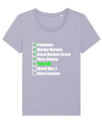 55 Year Old Funny Birthday Checklist Lavender