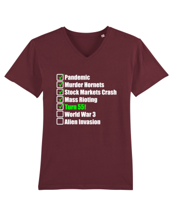 55 Year Old Funny Birthday Checklist Burgundy