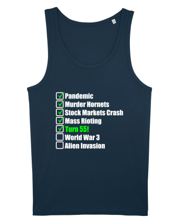 55 Year Old Funny Birthday Checklist Navy