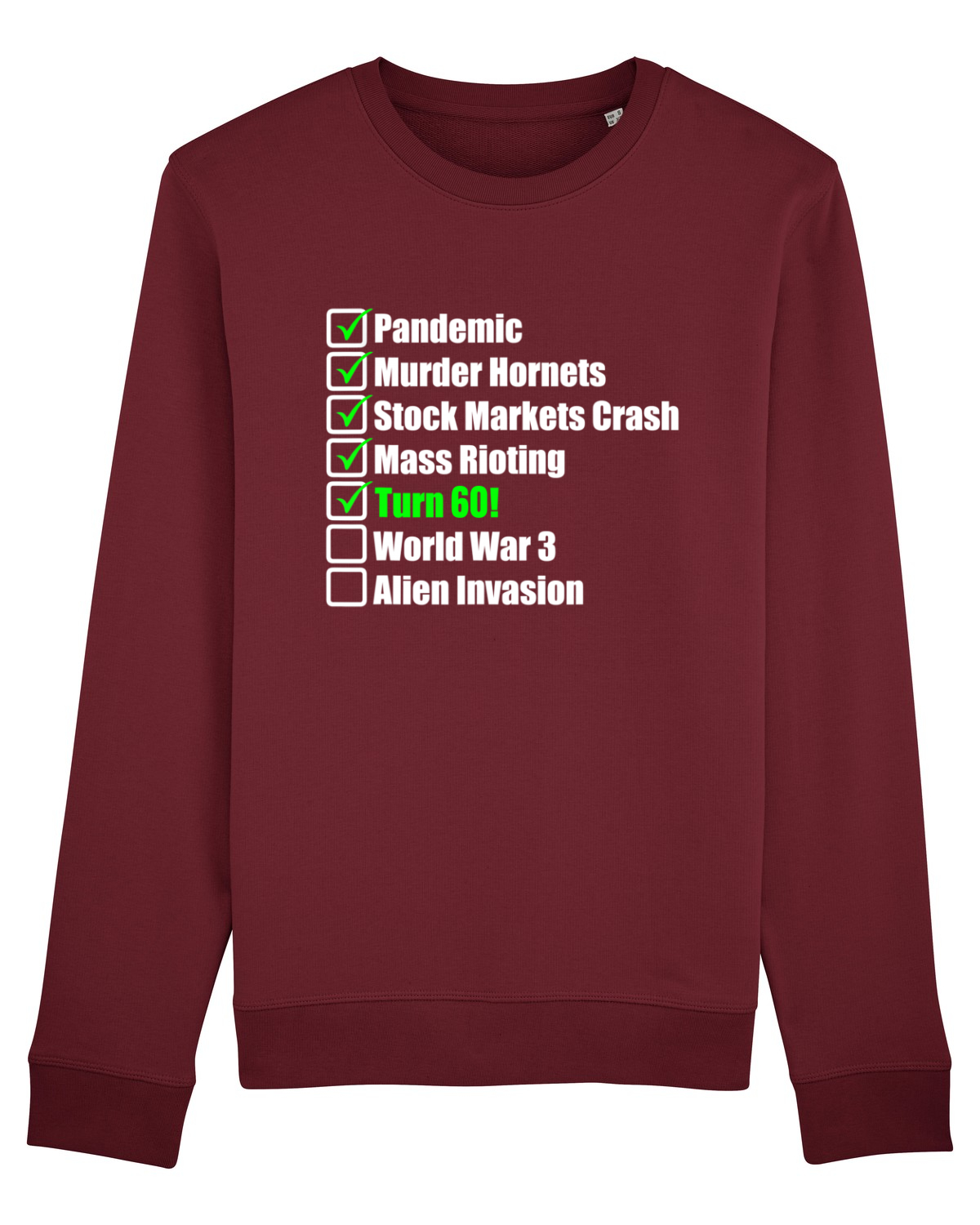 Bluză mânecă lungă Unisex Rise Burgundy