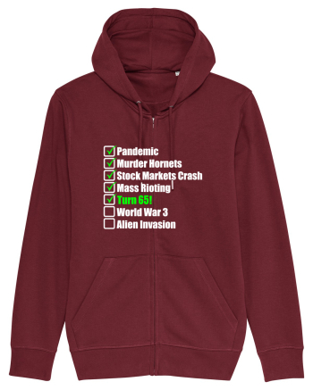 65 Year Old Funny Birthday Checklist Burgundy