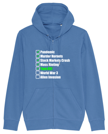 65 Year Old Funny Birthday Checklist Bright Blue