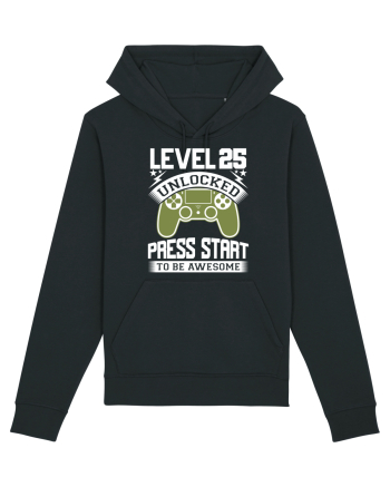 Level 25 Unlocked Press Start To Be Awesome Black