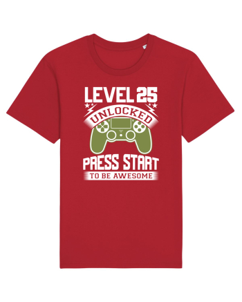 Level 25 Unlocked Press Start To Be Awesome Red