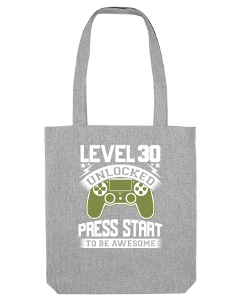 Level 30 Unlocked Press Start To Be Awesome Heather Grey