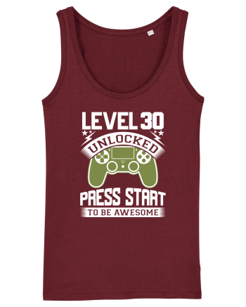 Level 30 Unlocked Press Start To Be Awesome Burgundy