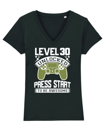 Level 30 Unlocked Press Start To Be Awesome Black