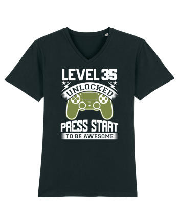 Level 35 Unlocked Press Start To Be Awesome Black