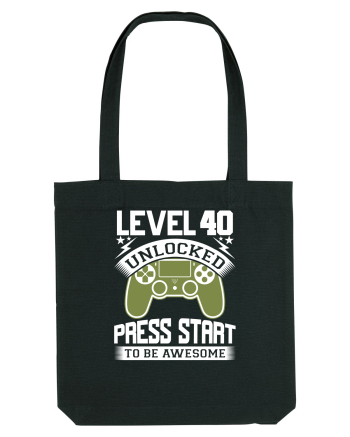 Level 40 Unlocked Press Start To Be Awesome Black