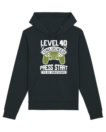 Level 40 Unlocked Press Start To Be Awesome Black