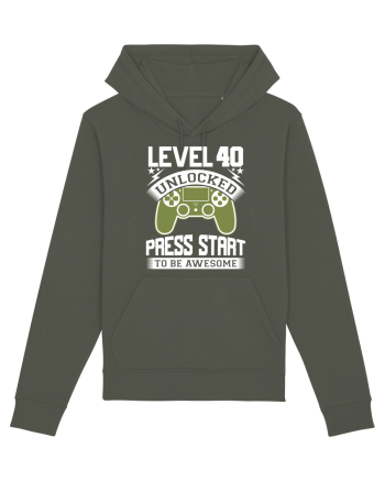 Level 40 Unlocked Press Start To Be Awesome Khaki