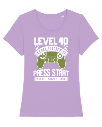 Level 40 Unlocked Press Start To Be Awesome Lavender Dawn