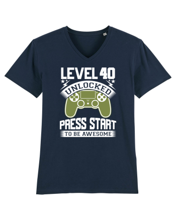 Level 40 Unlocked Press Start To Be Awesome French Navy