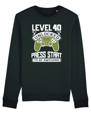 Level 40 Unlocked Press Start To Be Awesome Black