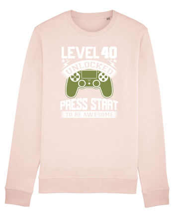 Level 40 Unlocked Press Start To Be Awesome Candy Pink