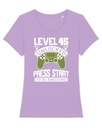 Level 45 Unlocked Press Start To Be Awesome Lavender Dawn