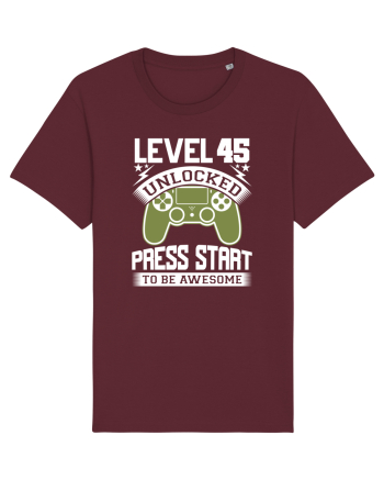 Level 45 Unlocked Press Start To Be Awesome Burgundy