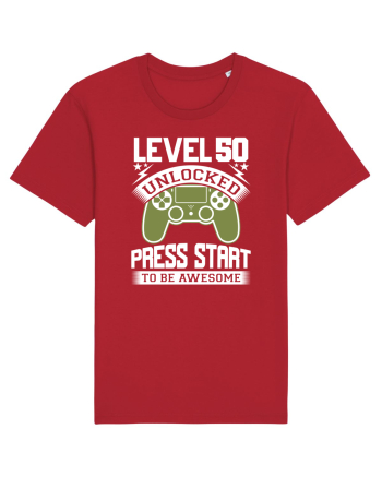 Level 50 Unlocked Press Start To Be Awesome Red