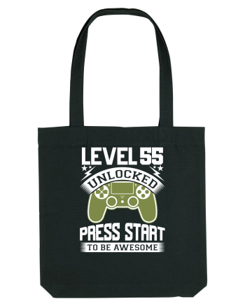 Level 55 Unlocked Press Start To Be Awesome Black