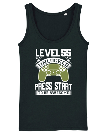 Level 55 Unlocked Press Start To Be Awesome Black