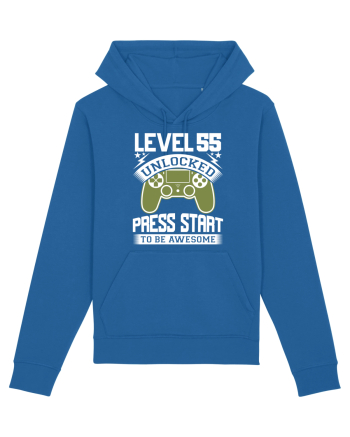 Level 55 Unlocked Press Start To Be Awesome Royal Blue
