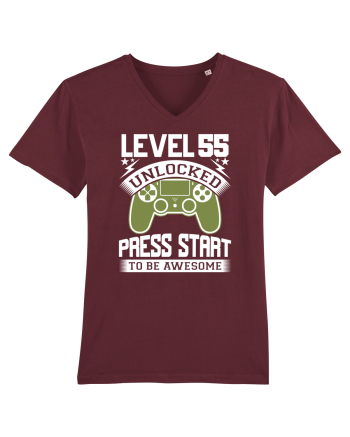 Level 55 Unlocked Press Start To Be Awesome Burgundy