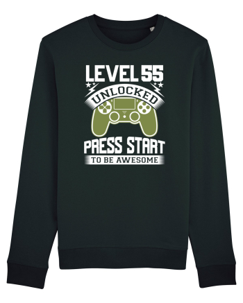 Level 55 Unlocked Press Start To Be Awesome Black