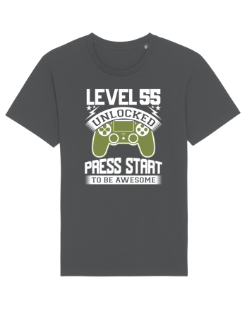 Level 55 Unlocked Press Start To Be Awesome Anthracite
