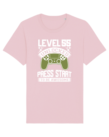 Level 55 Unlocked Press Start To Be Awesome Cotton Pink