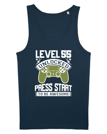 Level 55 Unlocked Press Start To Be Awesome Navy