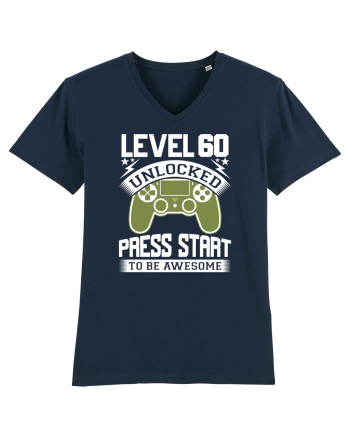 Level 60 Unlocked Press Start To Be Awesome French Navy