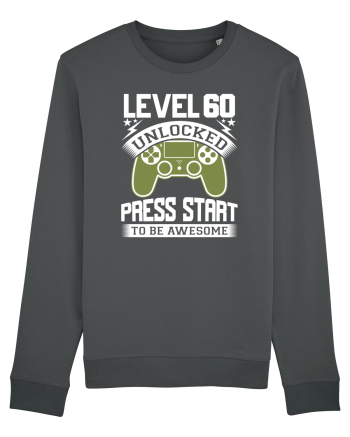 Level 60 Unlocked Press Start To Be Awesome Anthracite