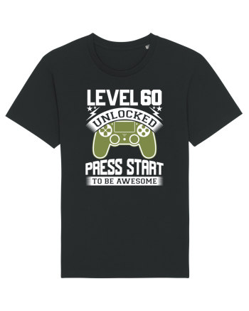Level 60 Unlocked Press Start To Be Awesome Black