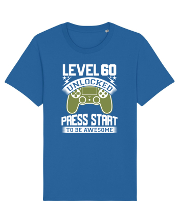 Level 60 Unlocked Press Start To Be Awesome Royal Blue