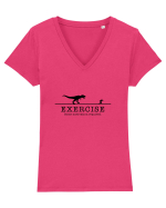 Exercise Tricou mânecă scurtă guler V Damă Evoker