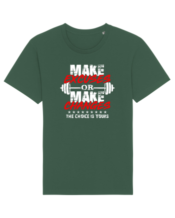 Make excuses or make changes Bottle Green