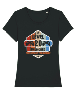 Level 20 Unlocked Press Start To Continue Tricou mânecă scurtă guler larg fitted Damă Expresser